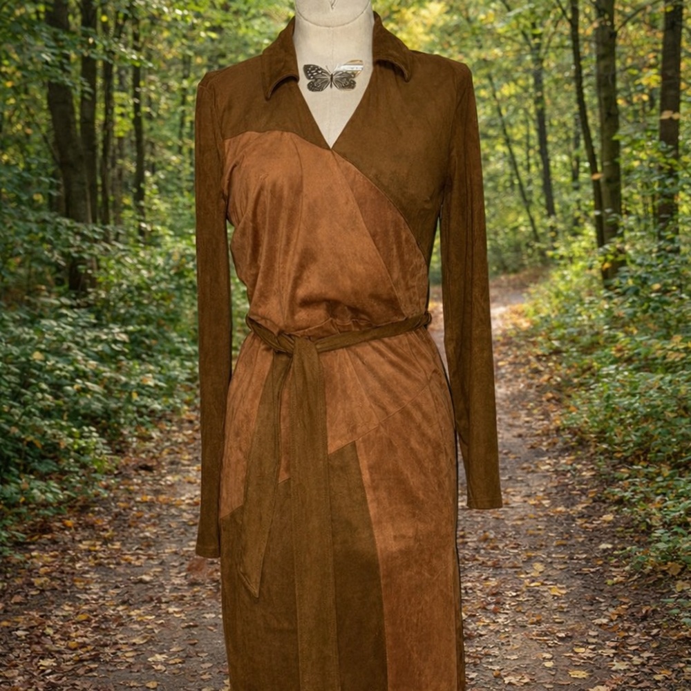 INC International Concepts Two-Tone Wrap Dress